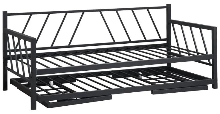 Καναπές - Κρεβάτι Remmie Μέταλλο Μαύρο 198x94x86 εκ. 198x94x86 εκ.