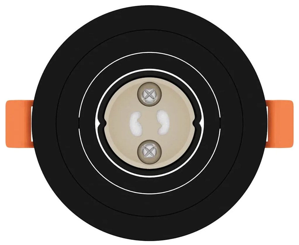 vidaXL Σποτ 24 pcs Μαύρο 9 x 9 x 2 εκ. Αλουμίνιο