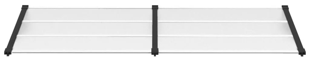 Στέγαστρο Πόρτας Μαύρο &amp; Διαφανές 239x90 εκ από Πολυκαρβονικό - Διαφανές