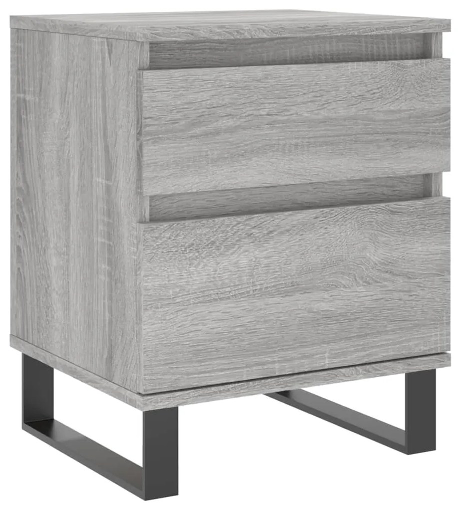 vidaXL Κομοδίνο Γκρι Sonoma 40 x 35 x 50 εκ. από Επεξεργασμένο Ξύλο