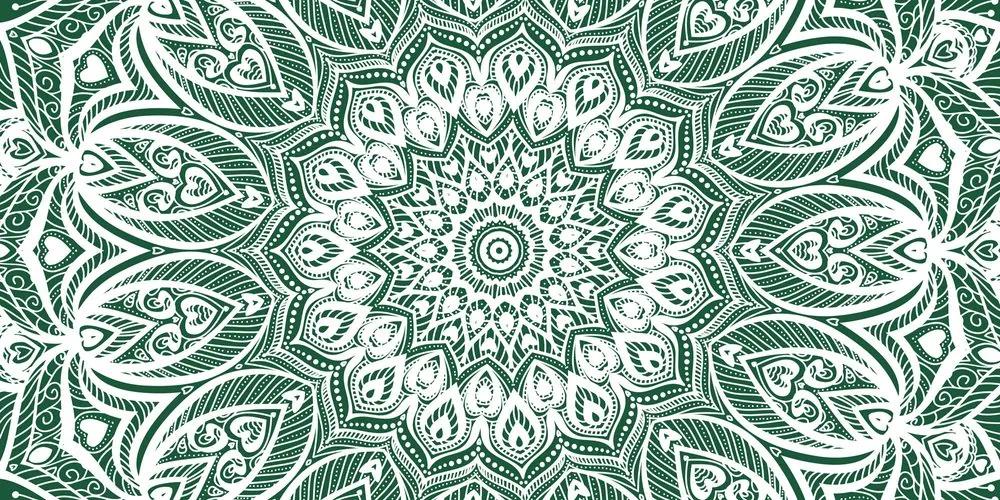 Εικόνα της αρμονίας Mandala σε πράσινο φόντο - 100x50