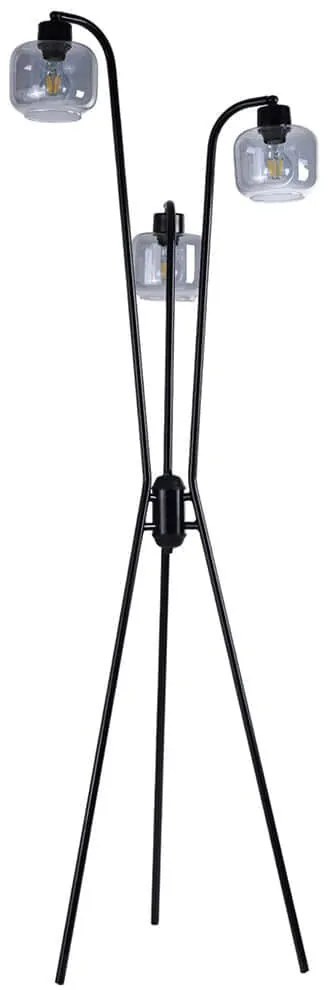 Φωτιστικό Δαπέδου 534LUN5471 Φ45x180cm 3xE27 40W Fume-Black Opviq