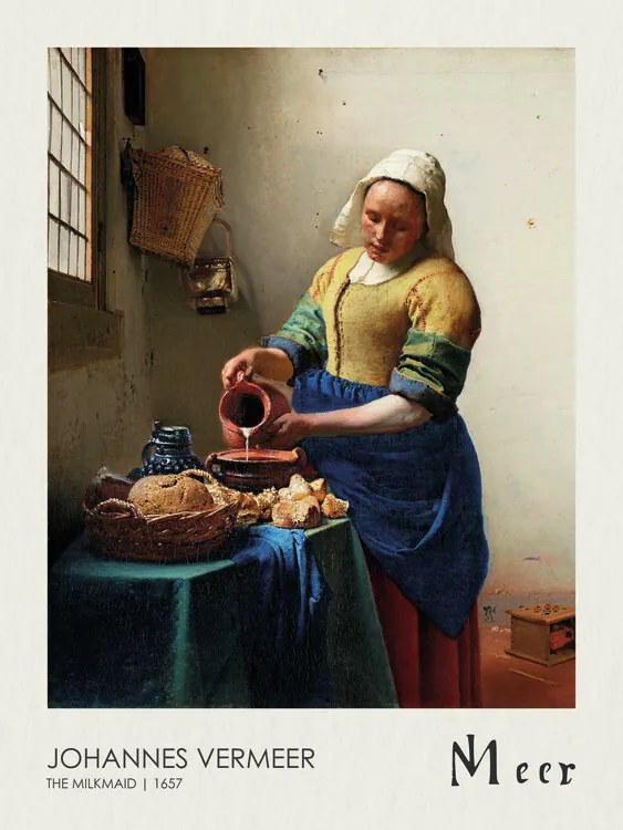 Αναπαραγωγή The Milkmaid (1657), Johannes Vermeer