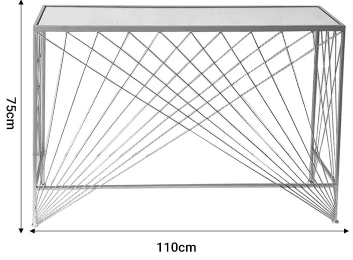 ΚΟΝΣΟΛΑ GIONI INART ΧΡΥΣΟ ΜΕΤΑΛΛΟ 110X30X75ΕΚ