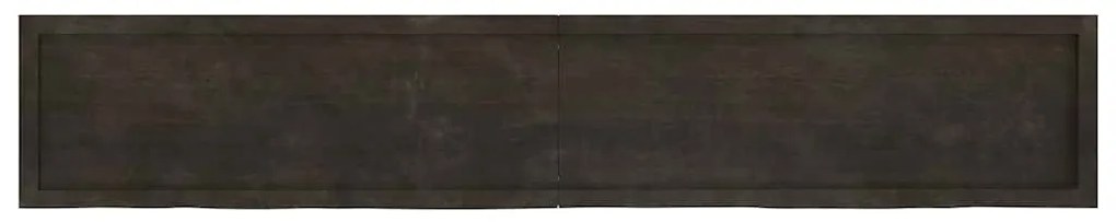 vidaXL Ράφι Τοίχου Σκούρο Καφέ 220x40x(2-6) εκ. Επεξ. Μασίφ Ξύλο Δρυός
