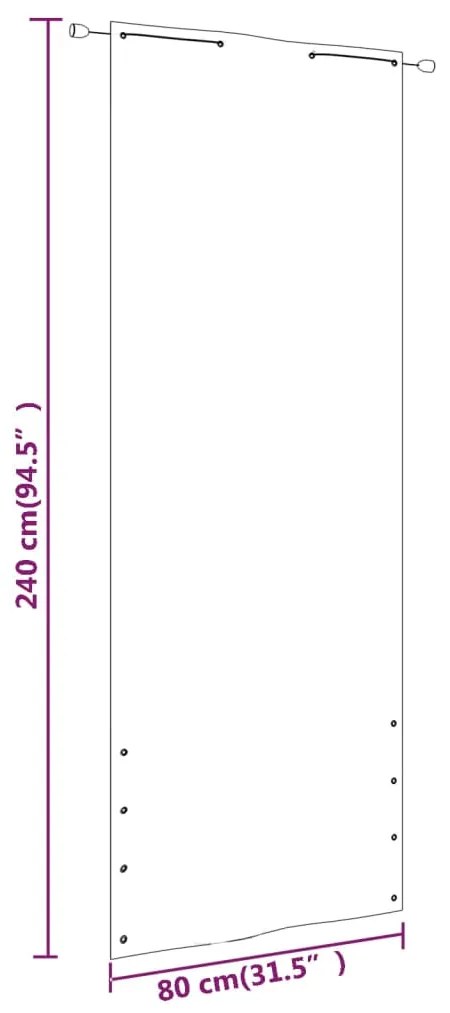 vidaXL Διαχωριστικό Βεράντας Μπλε & Λευκό 80 x 240 εκ. Ύφασμα Oxford