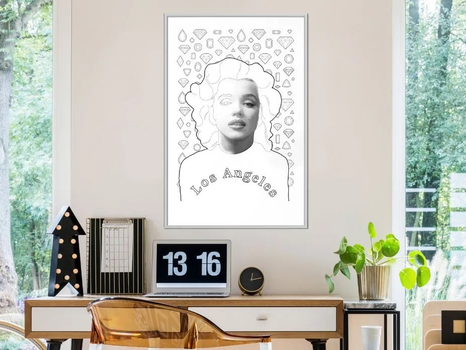 Αφίσα - Marilyn in Los Angeles - 20x30 - Χρυσό - Χωρίς πασπαρτού