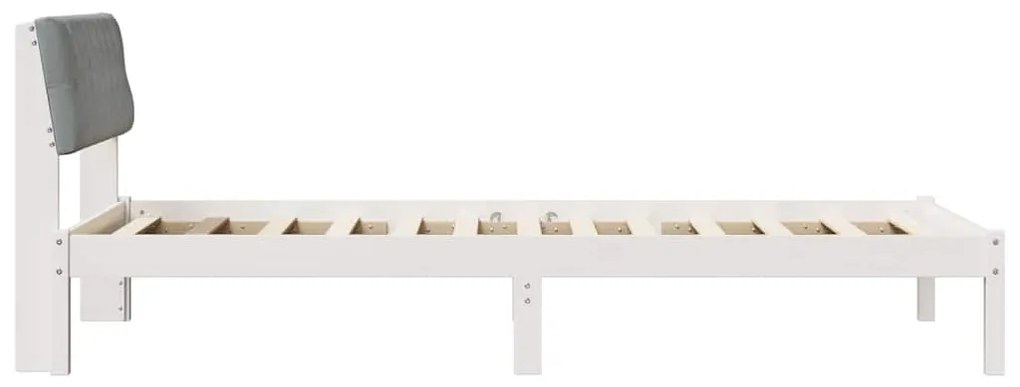 vidaXL Σκελετός Κρεβατιού Λευκό και ανοιχτό γκρι 100 x 200 cm