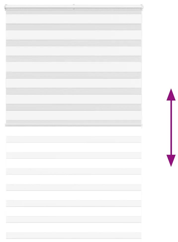 vidaXL Ζέβρα τυφλή Λευκό Πλάτος υφάσματος 115,9 εκ. Πολυεστέρας