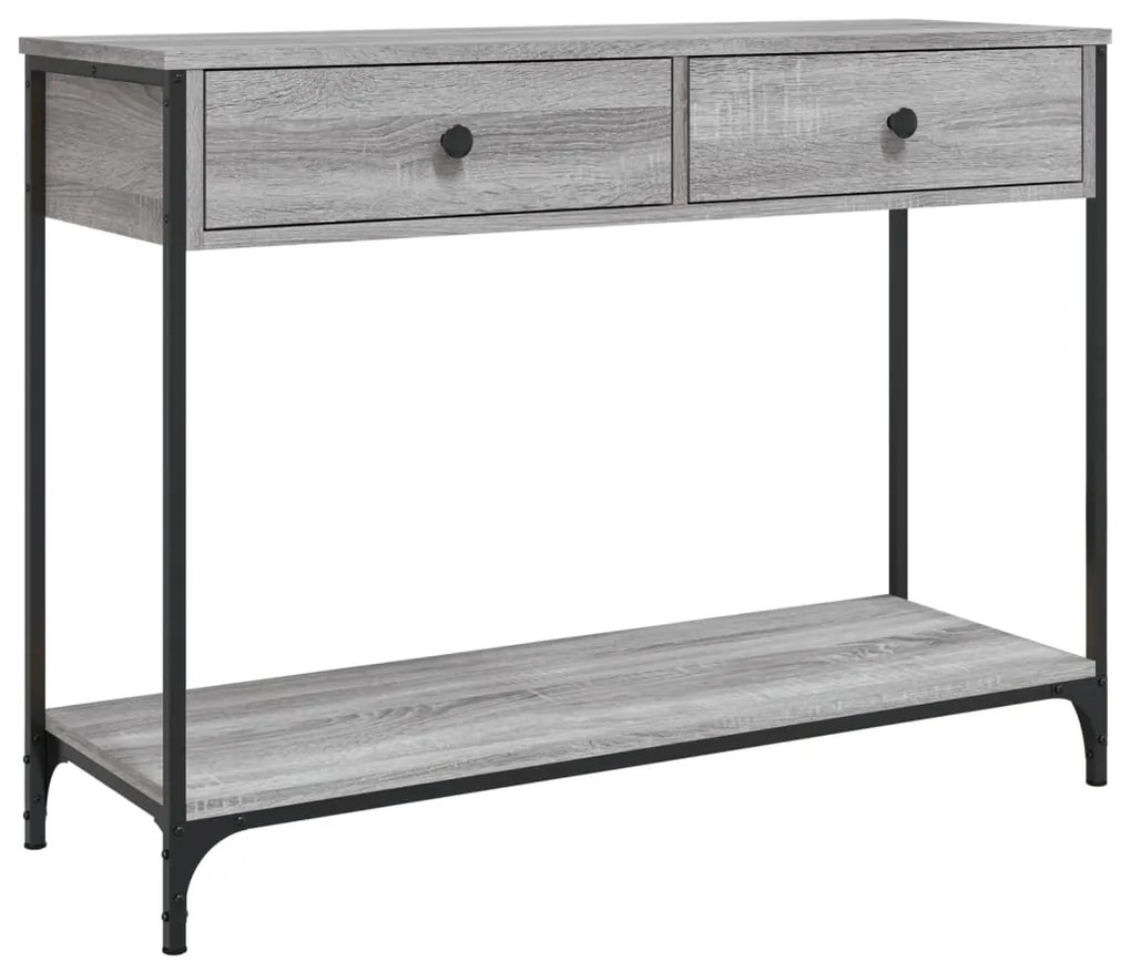 vidaXL Τραπέζι Κονσόλα Γκρι Sonoma 100x34,5x75 εκ. Επεξεργασμένο Ξύλο