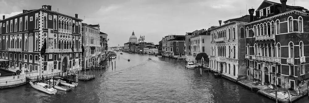 Εικόνα του διάσημου καναλιού στη Βενετία σε ασπρόμαυρο - 150x50