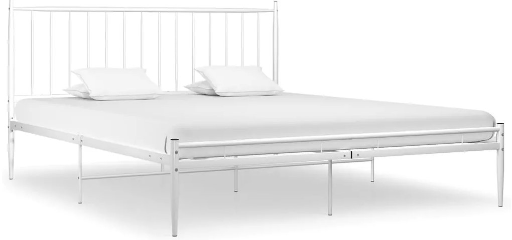 vidaXL Πλαίσιο Κρεβατιού Λευκό 180 x 200 εκ. Μεταλλικό