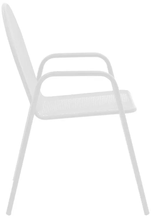 Σετ Κήπου Τραπεζαρία Watson - Tarete 3 τεμ Λευκό Μέταλλο με Τραπέζι 70x70x70εκ. 70x70x70 εκ.