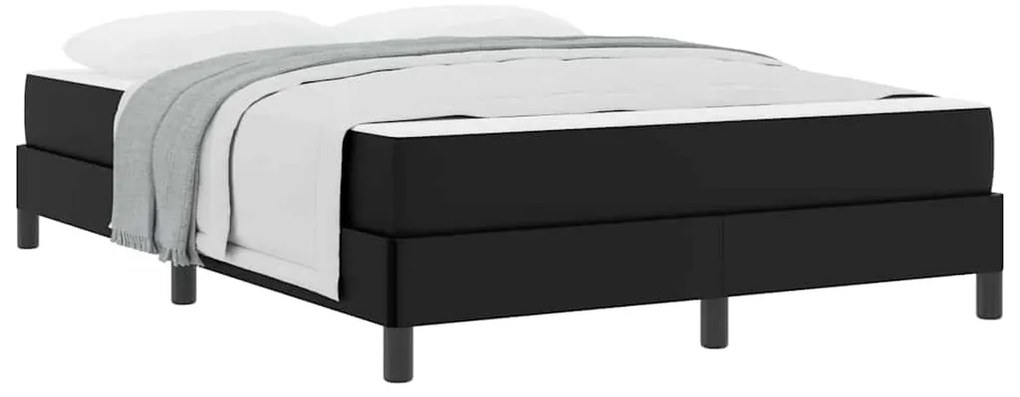 vidaXL Κρεβάτι Άλλο Μαύρο 140 x 190 cm Τεχνητό δέρμα