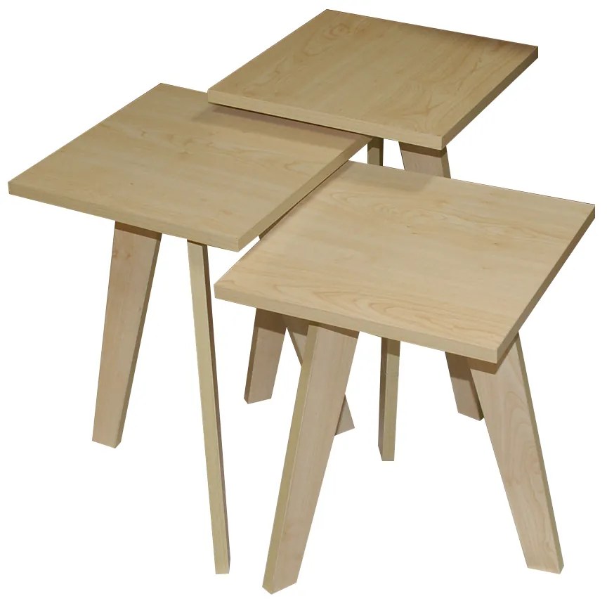 MULTIHOME ΤΡΑΠΕΖΑΚΙΑ ΖΙΓΚΟΝ ΣΕΤ 3ΤΜΧ ROMEO ΕΚΡΟΥ 52x34x34 S272 950-027-0040