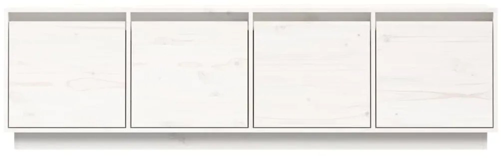 vidaXL Έπιπλο Τηλεόρασης Λευκό 156 x 37 x 45 εκ. από Μασίφ Ξύλο Πεύκου