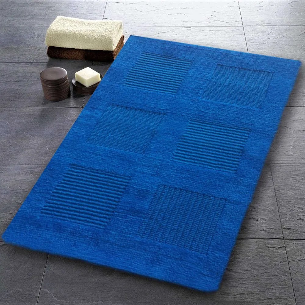 Χαλάκι Μπάνιου Window Μπλε Texi 60Χ90 100% Cotton