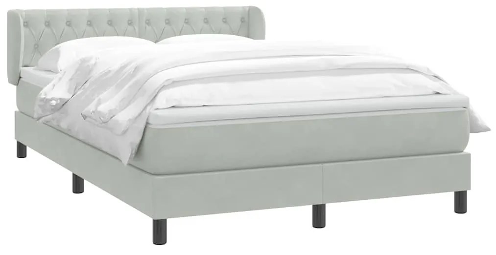 ΚΡΕΒΑΤΙ BOXSPRING ΜΕ ΣΤΡΩΜΑ ΑΝΟΙΧΤΟ ΓΚΡΙ 160X220 ΕΚ. ΒΕΛΟΥΔΙΝΟ 3317823