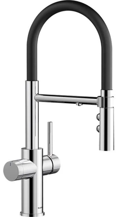 Blanco Catris-S Flexo Chrome Μπαταρία Κουζίνας Για Φίλτρο Με Ντουζ