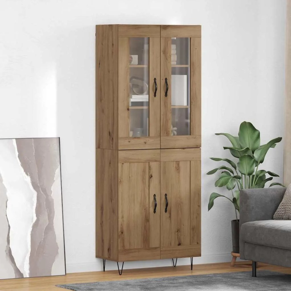 vidaXL Highboard Artisan Oak 69,5 x 34 x 180 εκ. Επεξεργασμένο ξύλο