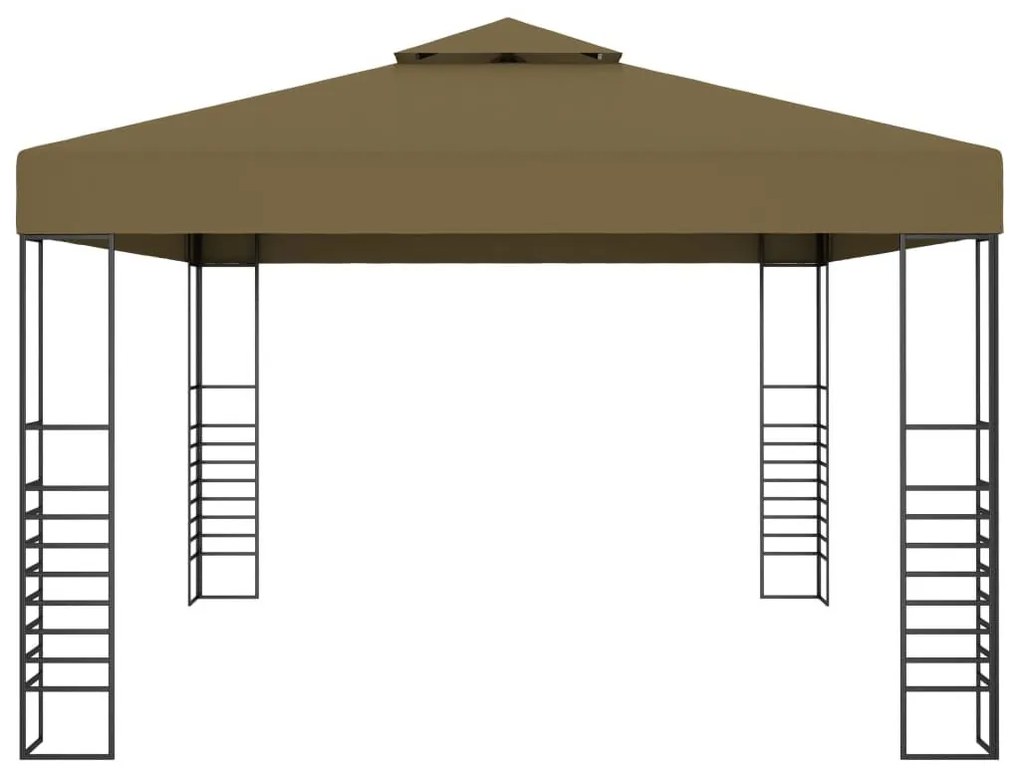 Κιόσκι με Φωτάκια LED Taupe 3 x 4 μ. - Μπεζ-Γκρι