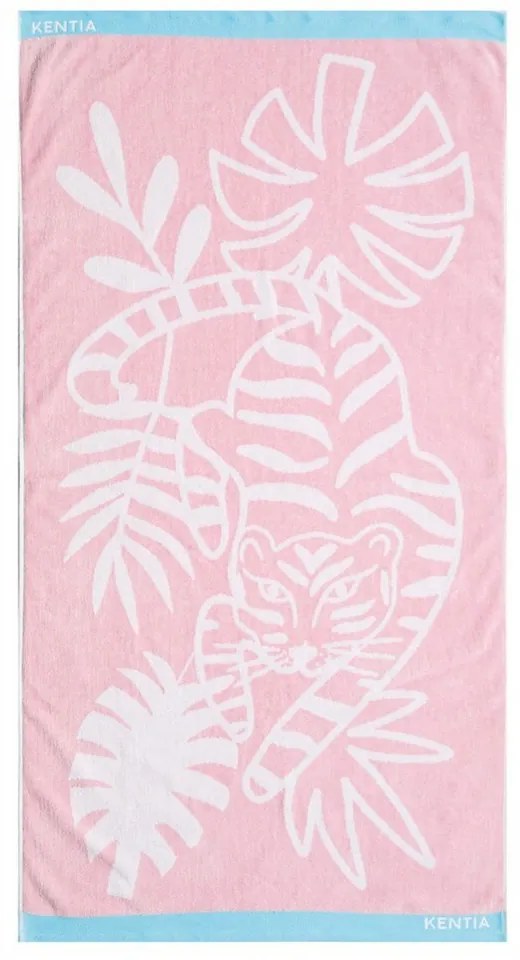 Πετσέτα Θαλάσσης Παιδική Βελουτέ Tora Pink Kentia Θαλάσσης 70x140cm 100% Cotton