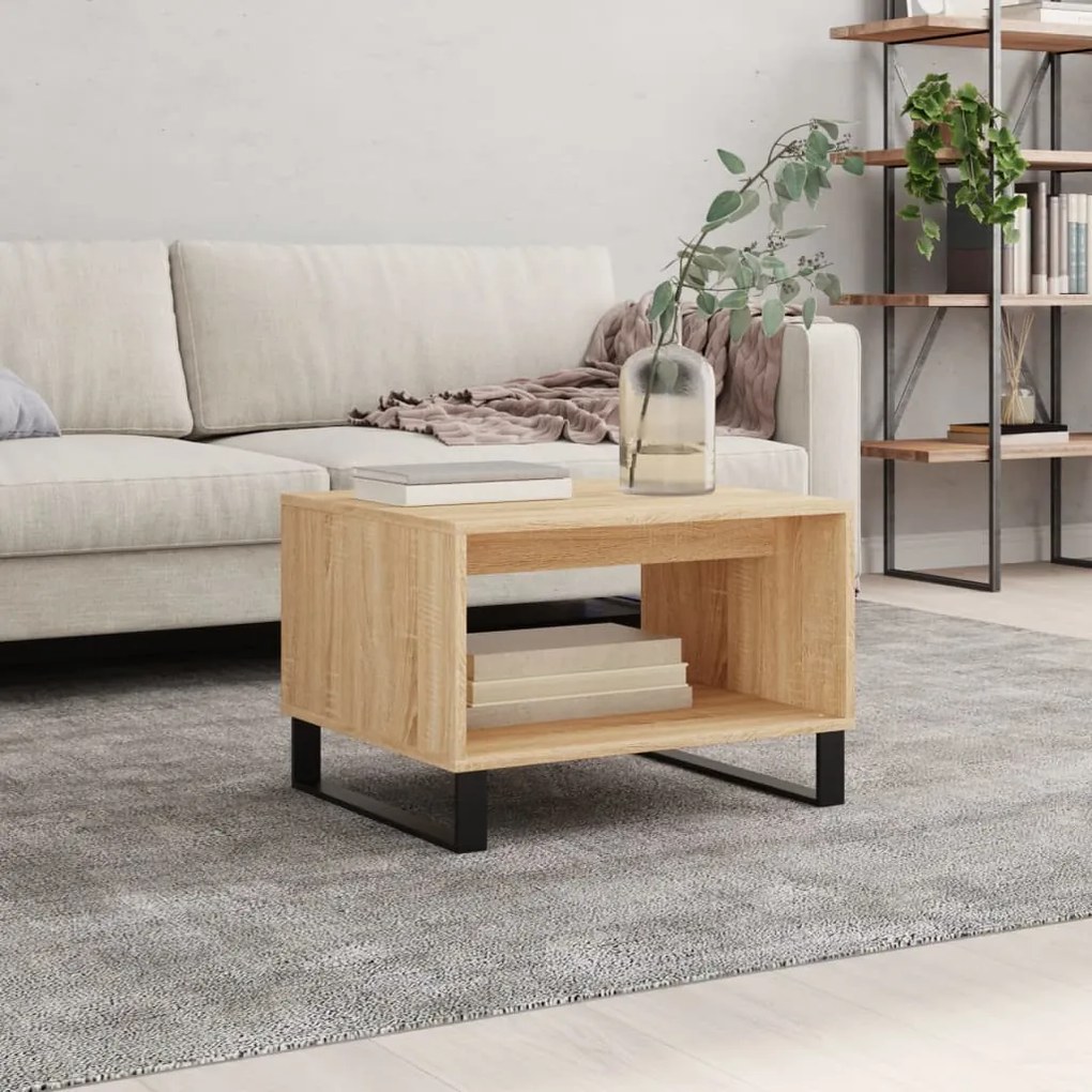 vidaXL Τραπεζάκι Σαλονιού Sonoma Δρυς 60x50x40 εκ. από Επεξεργ. Ξύλο