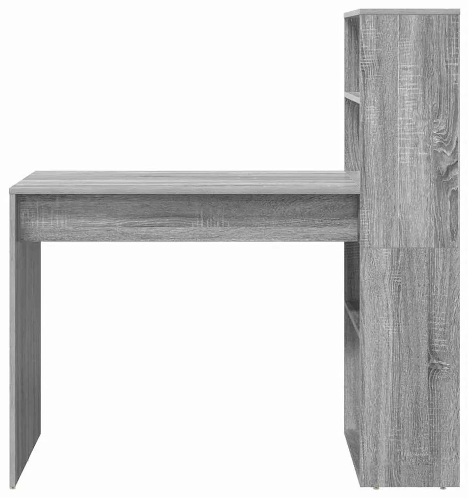 vidaXL Γραφείο Γκρι sonoma 113 x 54 x 120 εκ. Επεξεργασμένο ξύλο