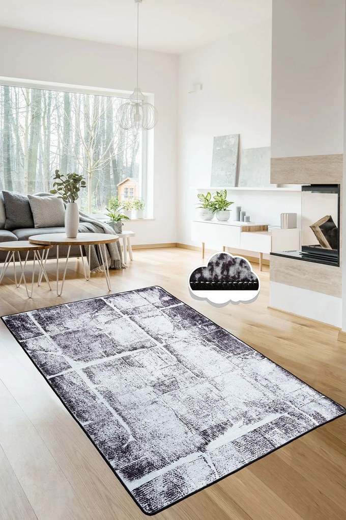 Χαλί Rock 882CHL3534 Black-White Conceptum Hypnose 200X290cm