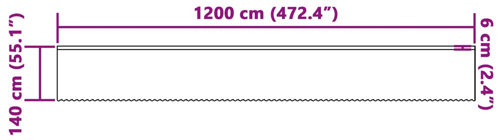 vidaXL Κουρτίνες με κουρτίνες Floral Λευκό 1200 x 140 cm Πολυεστέρας