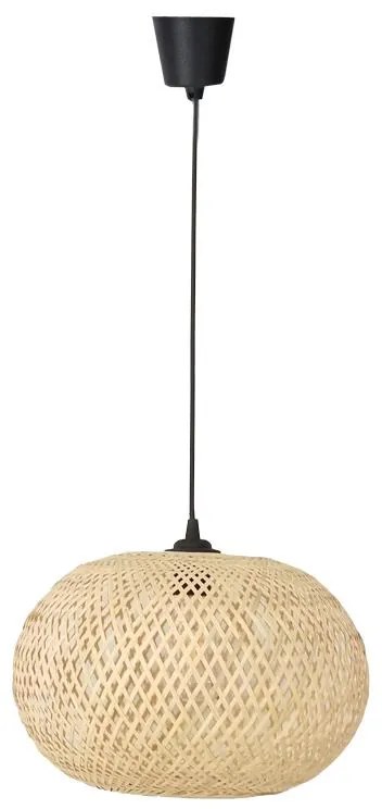 Ceiling light Universe Inart E27 natural bamboo D38χ175cm 38x38x31 εκ.