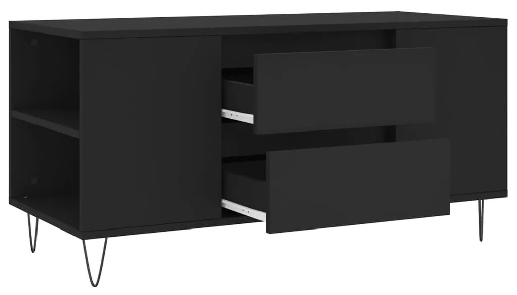 vidaXL Τραπεζάκι Σαλονιού Μαύρο 102x44,5x50 εκ. από Επεξεργασμένο Ξύλο