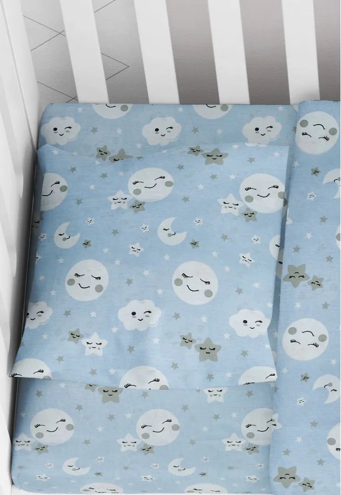 DIMcol ΜΑΞΙΛΑΡΟΘΗΚΗ ΕΜΠΡΙΜΕ ΒΡΕΦ Cotton 100% 35Χ45 Smile 81 Blue 1915817708008170