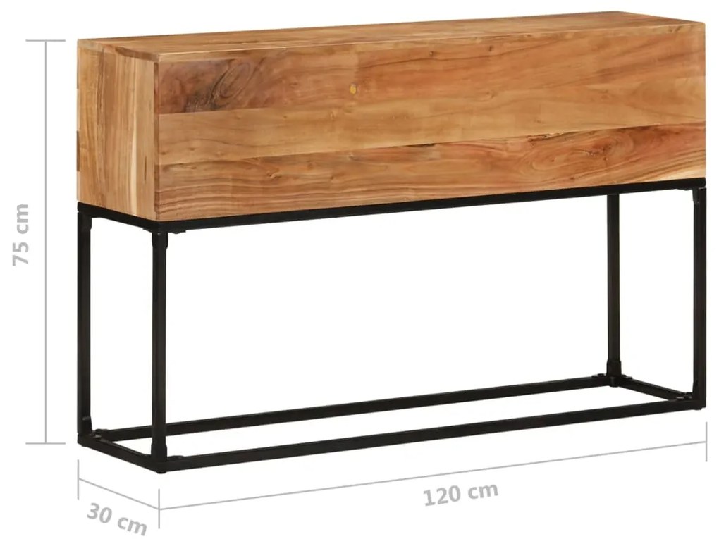 vidaXL Τραπέζι Κονσόλα 120 x 30 x 75 εκ. από Μασίφ Ξύλο Ακακίας