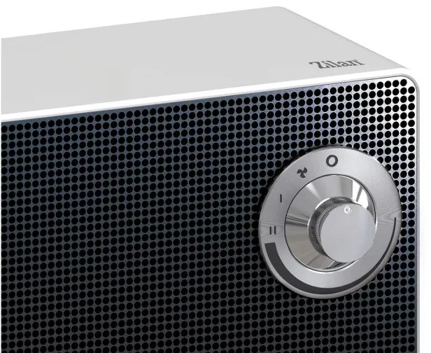 Κεραμικό αερόθερμο Zilan ZLN2007, Max 1000W, 2 επίπεδα ισχύος, Ελεγχος θερμοκρασίας με θερμοστάτη, PTC, Ασημί