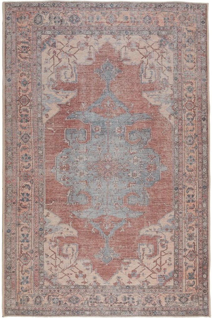 Χαλί Plumeria 5525-01 Red-Multi Βιοκαρπέτ 160X230cm