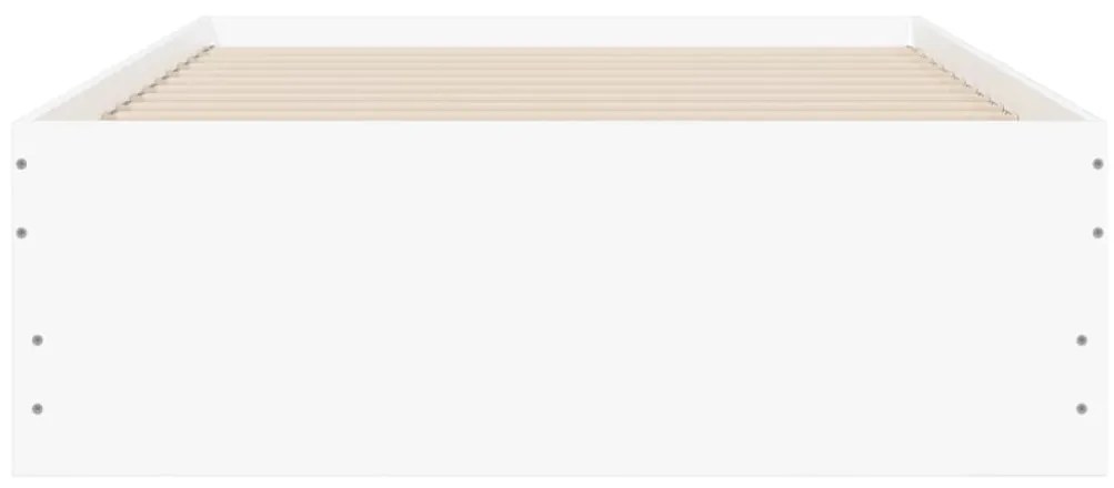 vidaXL Πλαίσιο Κρεβατιού με Συρτάρια Χωρίς Στρώμα Λευκό 75x190 εκ.
