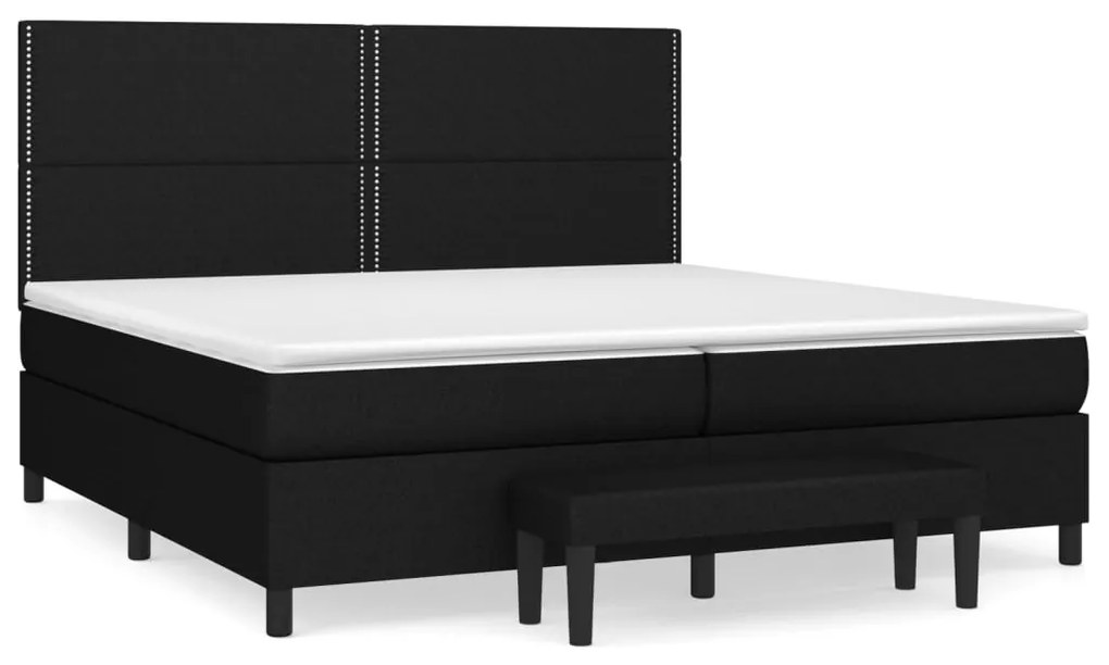 ΚΡΕΒΑΤΙ BOXSPRING ΜΕ ΣΤΡΩΜΑ ΜΑΥΡΟ 200X200 ΕΚ. ΥΦΑΣΜΑΤΙΝΟ 3136543