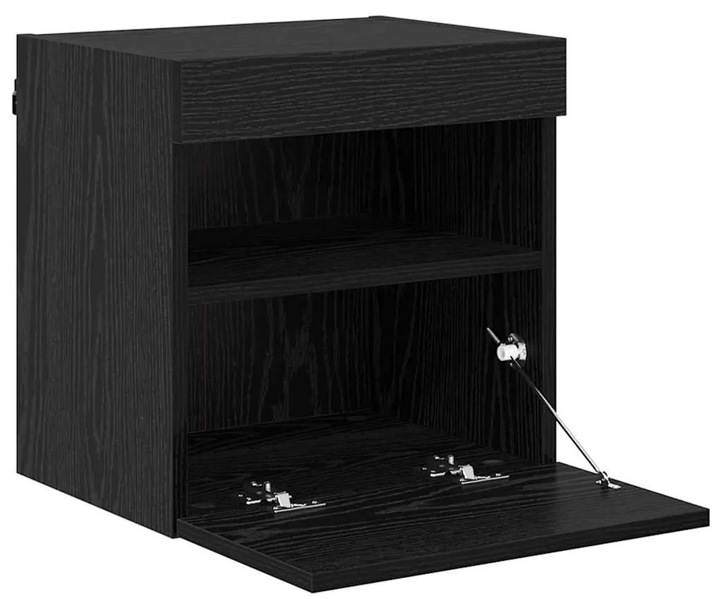 vidaXL Ντουλάπι Τηλεόρασης Τοίχου Επιτοίχιο Μαύρη Οξυά 40 x 30 x 40 εκ