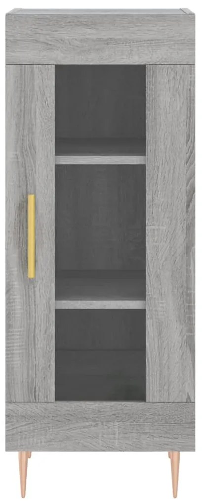 vidaXL Μπουφές Sonoma Γκρι 34,5 x 34 x 180 εκ. από Επεξεργασμένο Ξύλο