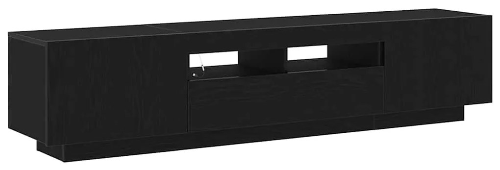 vidaXL Ντουλάπι TV 2 pcs Μαύρο 180 x 35 x 40 εκ Επεξεργασμένο ξύλο