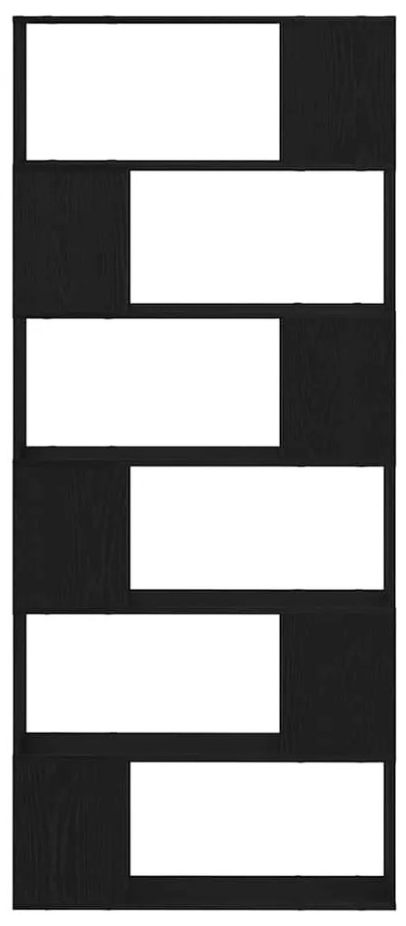vidaXL Κέντρο ψυχαγωγίας Μαύρο 80 x 24 x 186 cm Επεξεργασμένο ξύλο