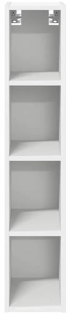 vidaXL Κρεμαστό ντουλάπι Λευκό 20 x 29,5 x 100 εκ. Επεξεργασμένο ξύλο