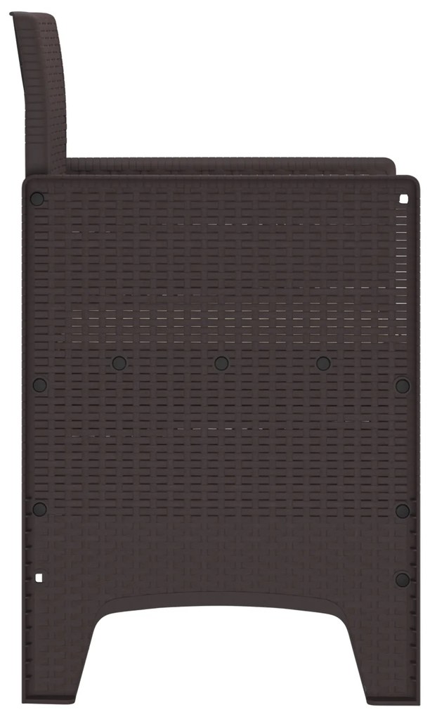 vidaXL Καρέκλες Κήπου 4 pcs Καφέ 53 x 49 x 85 εκ. Πλαστικό