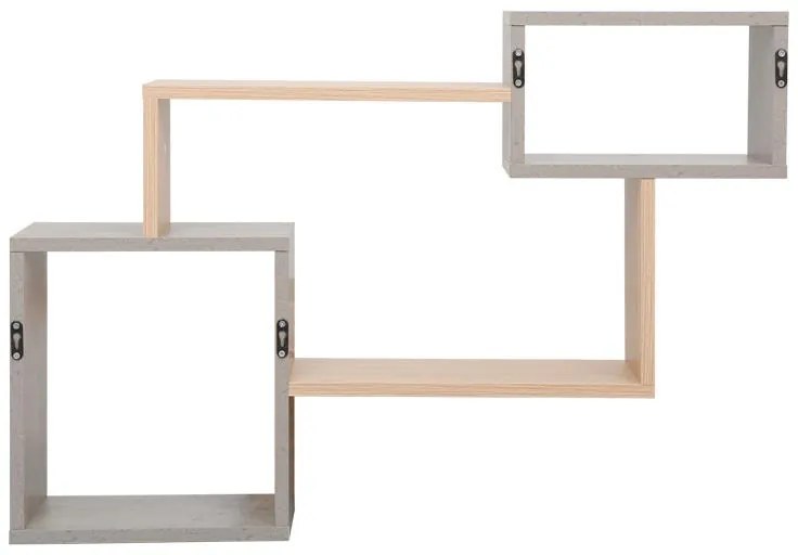 Ράφι τοίχου Beldra σε φυσική με γκρι cement απόχρωση 84x15x57.8εκ 84x15x57.8 εκ.