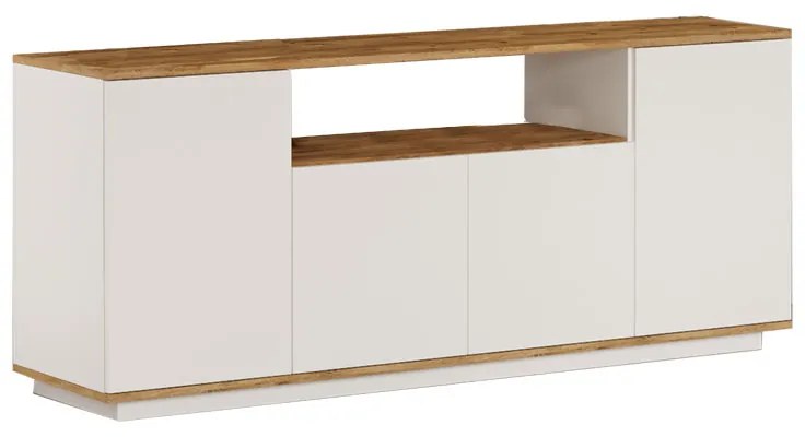 Μπουφές Placefol pakoworld μελαμίνης λευκό-φυσικό 180x44.5x75εκ (1 τεμάχια)