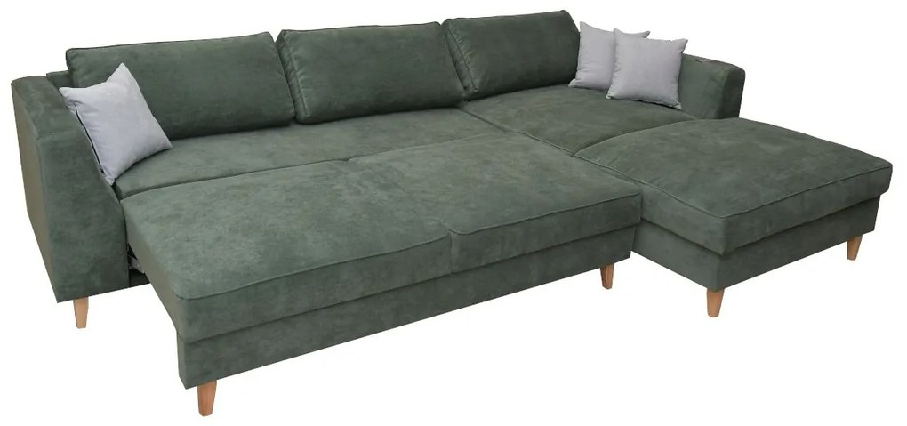 Καναπές Κρεβάτι Γωνιακός JULIE Κυπαρισσί 300x198x86cm - 14190007