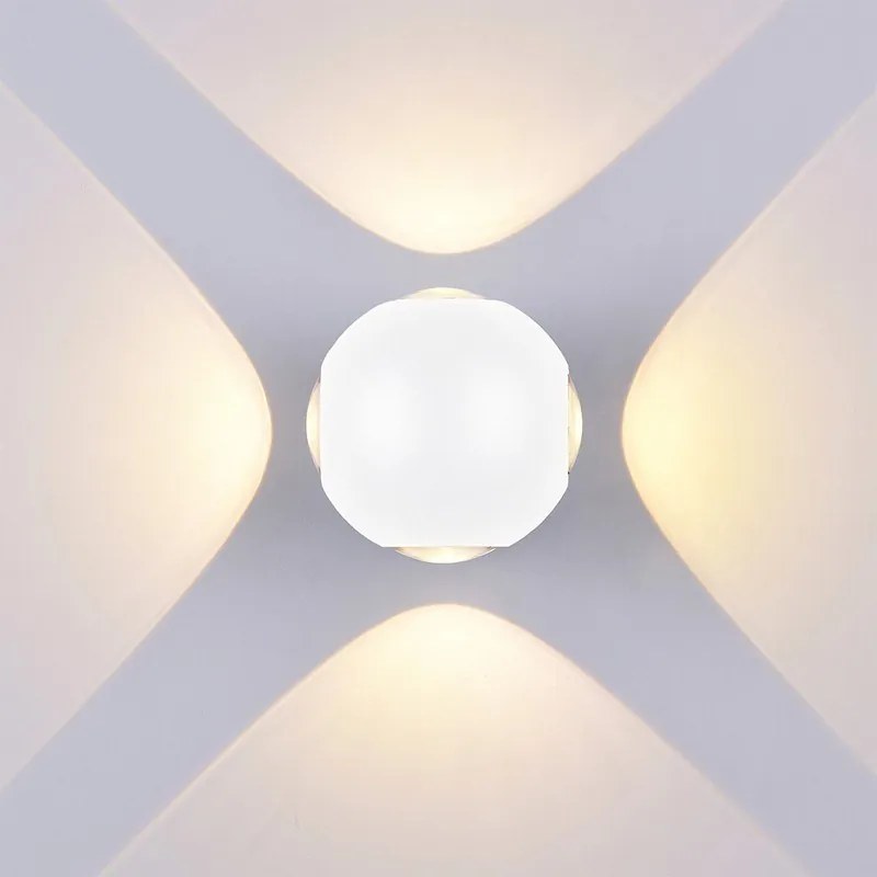 Φωτιστικό Τοίχου Cree MTN-74871 Led 4W 3000K 440lm IP54 11x9,3cm White Metanor