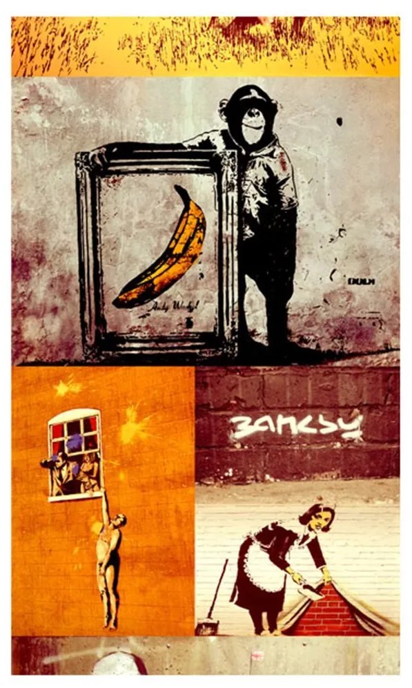 Φωτοταπετσαρία - Collage - Banksy 50x1000