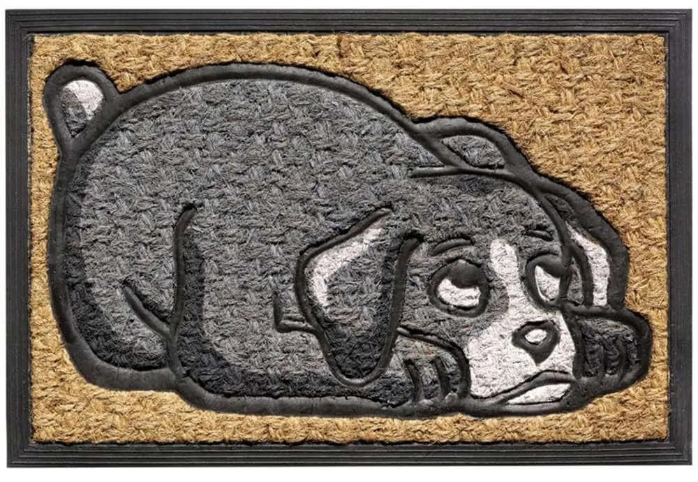 Πατάκι Εισόδου Boucara Décor 094 Lying Dog 40X60cm Beige-Grey Sdim 40Χ60